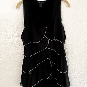 White House Black Market, m, black, silver details, sleeveless blouse, like new!